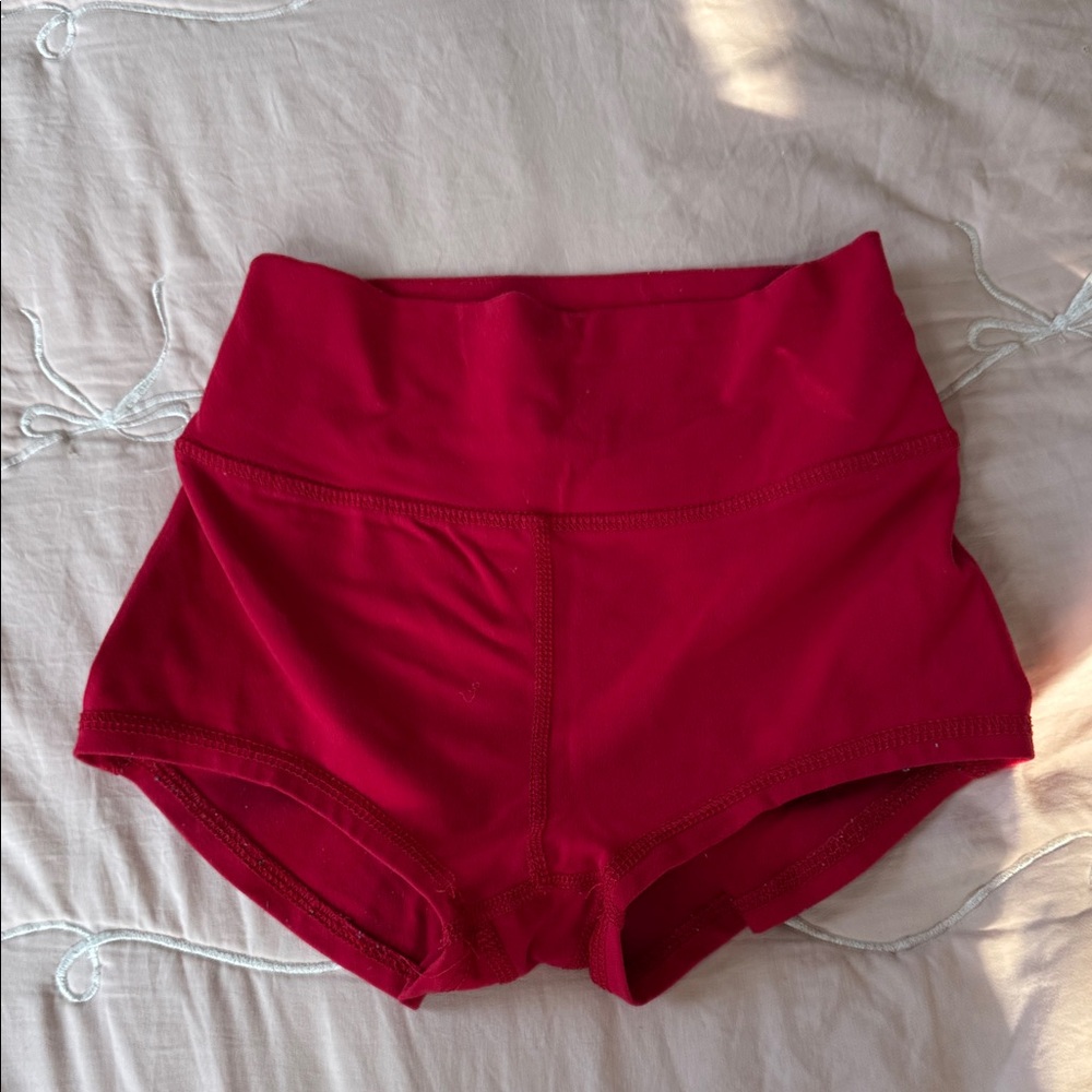 High-Waist Red Girls Five Dancewear Shorts